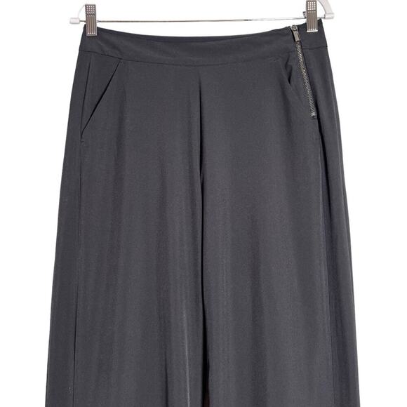 Athleta Luxe Gramercy Track Trouser SIZE 4 Black High Rise Wide Leg Pants - Picture 6 of 9